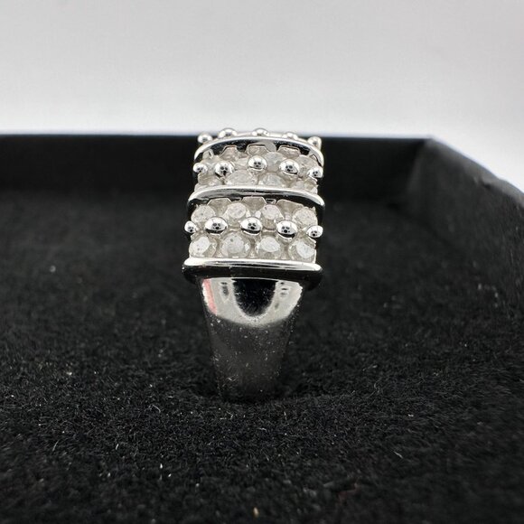 Elegant Channel Set 1 carat Natural Diamond Anniversary Ring Size 7 - Picture 15 of 16